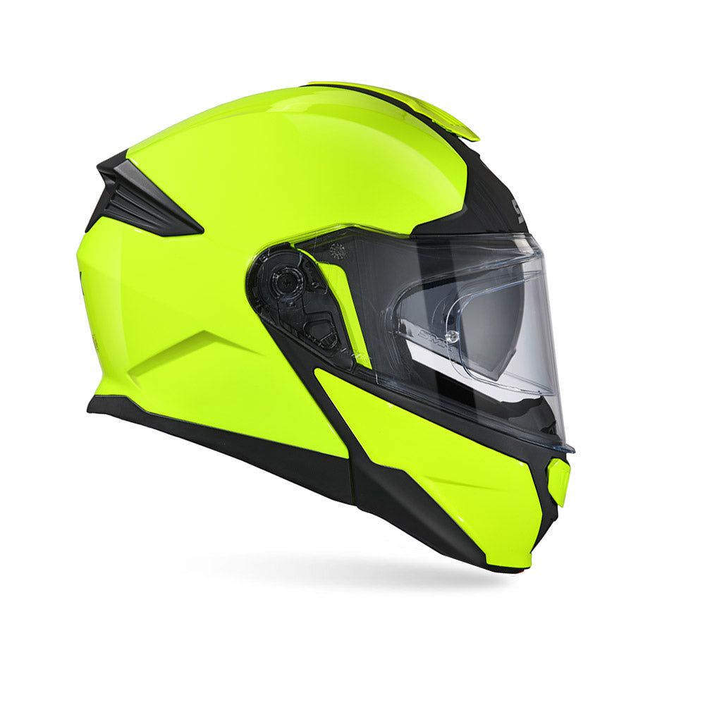 Gullwing Solid - Motorcycle Riding Helmet (Hi Vision Yellow)