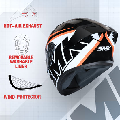 Stellar Stage MA217 - Motorcycle Riding Helmet (Matt Black)