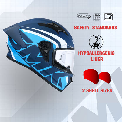 Stellar Stage - Motorcycle Riding Helmet (Matt Blue)