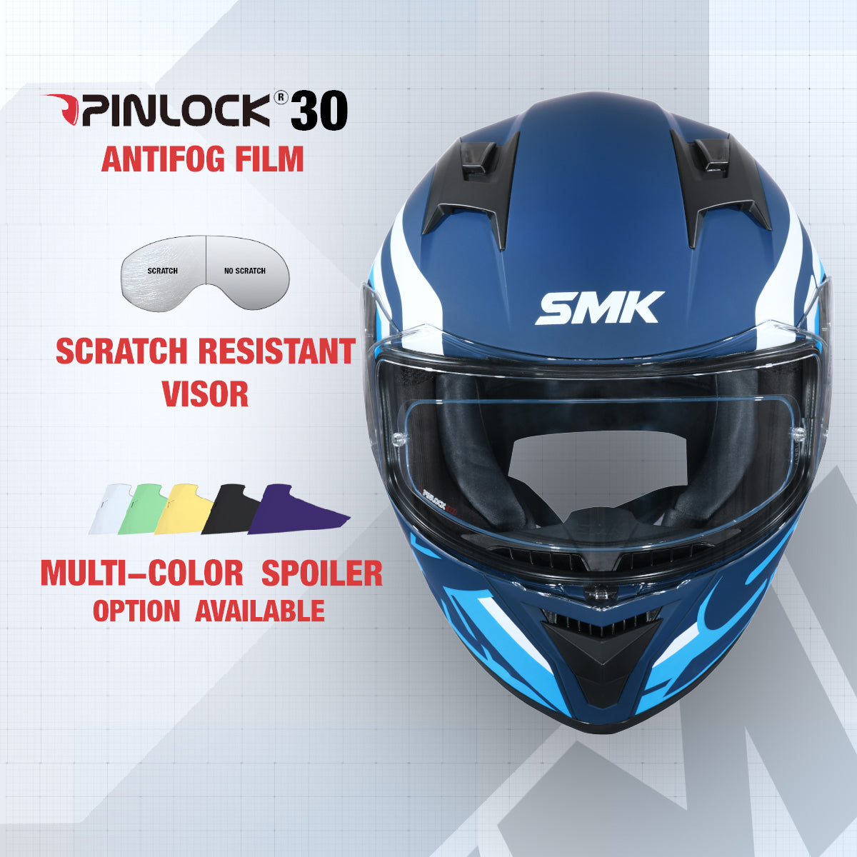 Stellar Stage - Motorcycle Riding Helmet (Matt Blue)