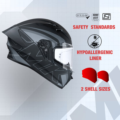 Stellar Stage MA262 - Motorcycle Riding Helmet (Matt Black)