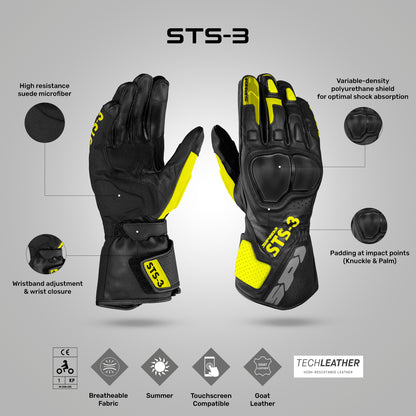 STS 3 - Full Gauntlet Leather Gloves
