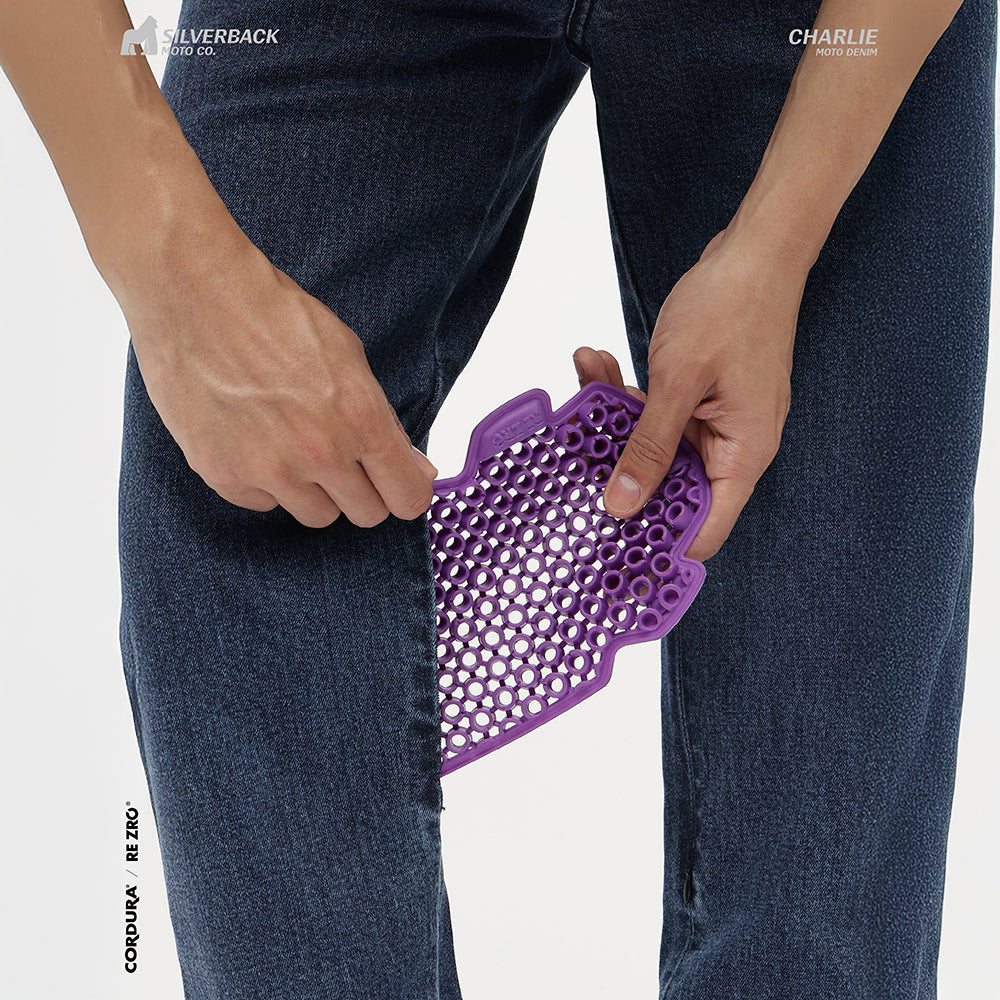 Silverback Charlie - Motorcycle Riding Jeans (Washed Blue)