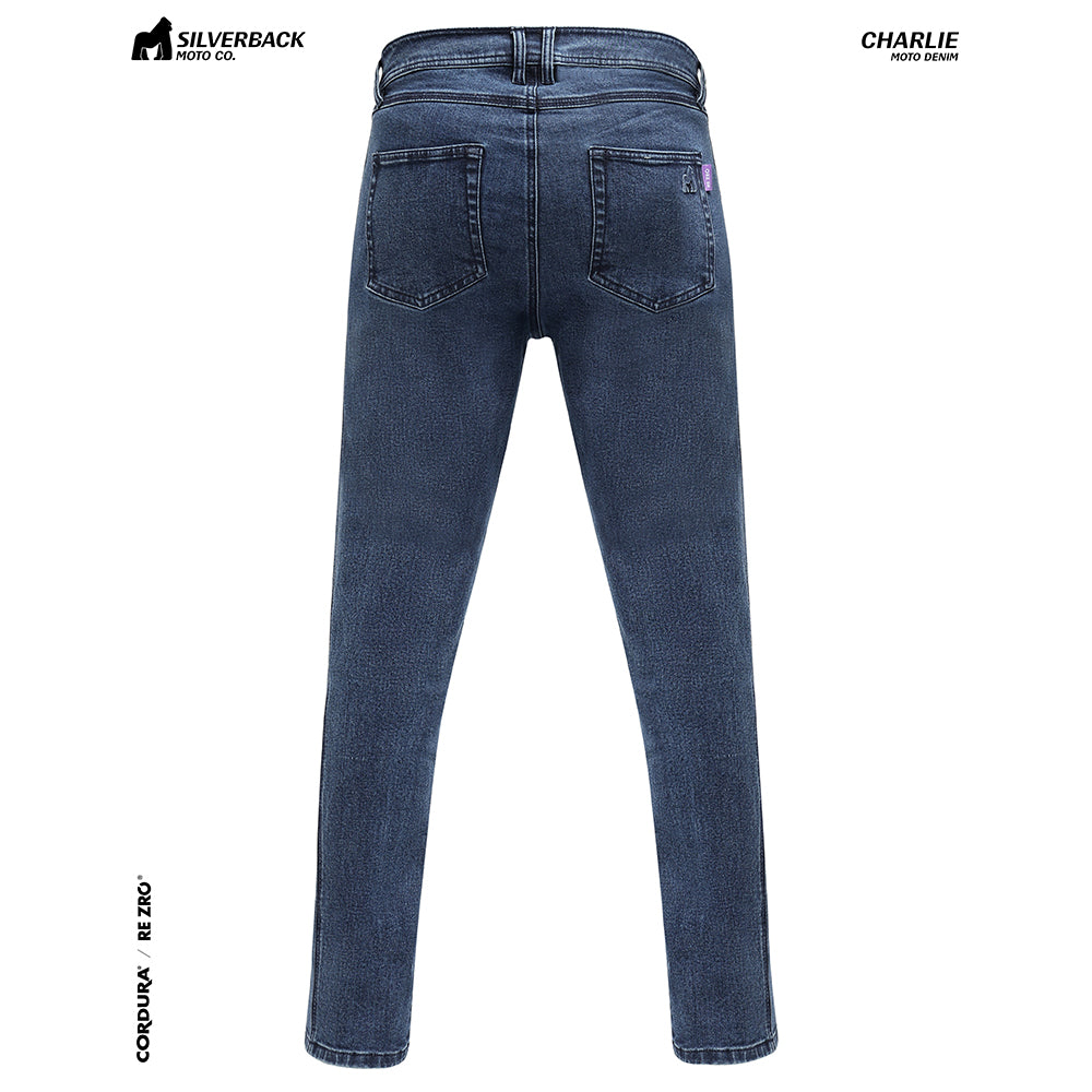 Silverback Charlie - Motorcycle Riding Jeans (Washed Blue)