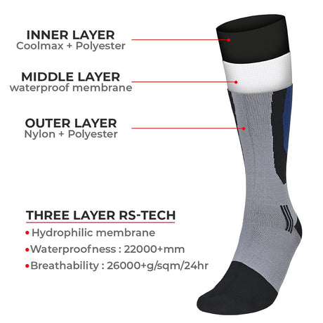 Randy Sun – Waterproof Socks Knee High X-217 - Grey