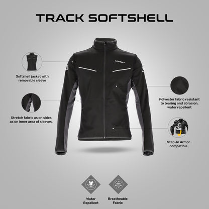 Softshell Track - All Terrain Riding Jacket (Black/Grey)