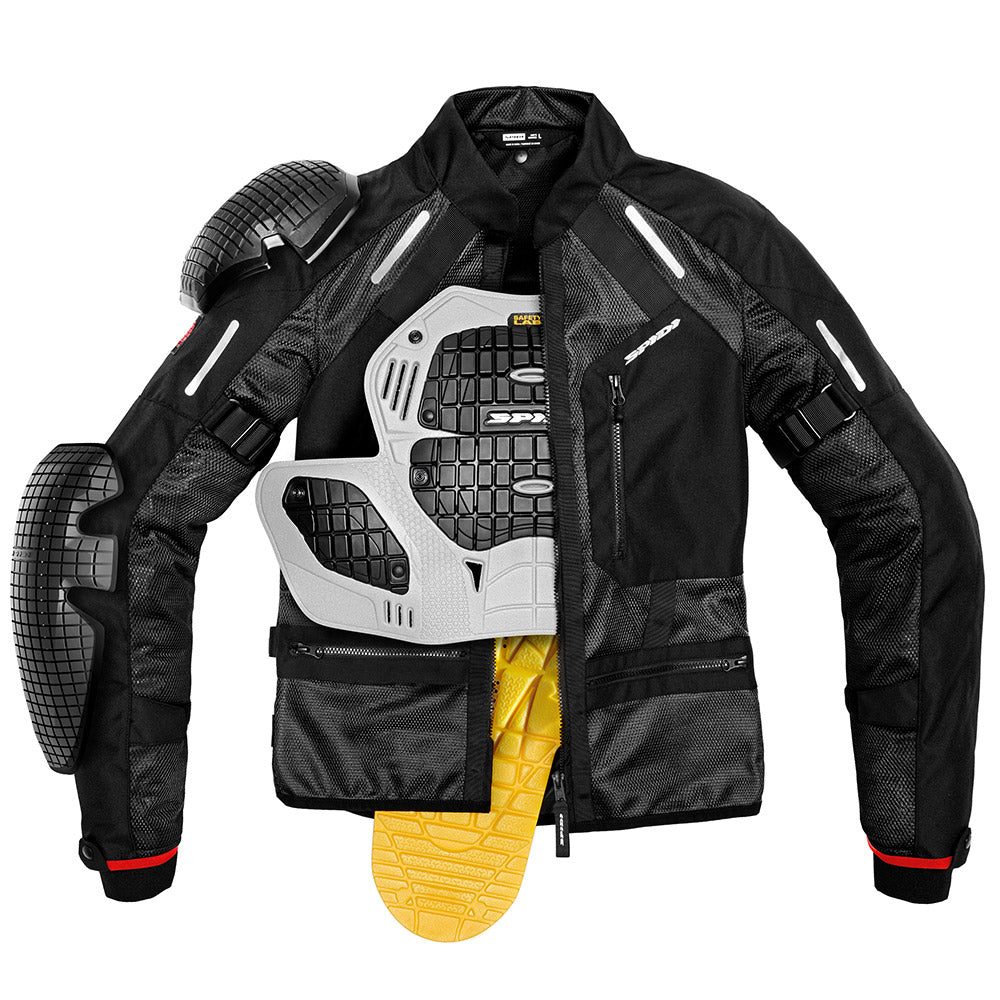 Black Leather Jacket Armour Jacket Motorcycle Tech Armour Jacket Black
