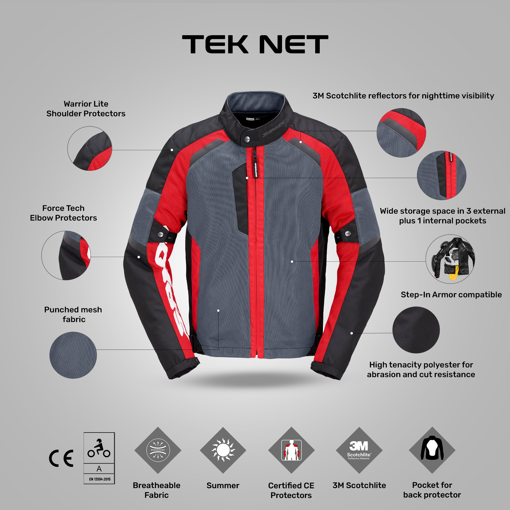 Mesh Jacket for Summer Rides | Spidi Tek-Net by Reisemoto