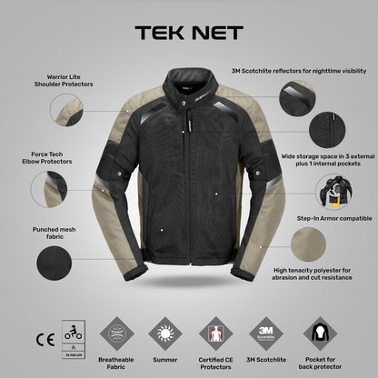 Tek Net - Summer Adventure Touring Jacket (Sand)