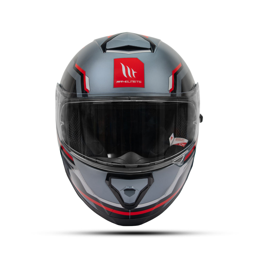 Thunder 3 Sv Pro Blaze C2 - Motorcycle Riding Helmet (Gloss Grey/Black/Red)