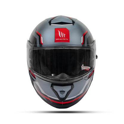 Thunder 3 Sv Pro Blaze C2 - Motorcycle Riding Helmet (Gloss Grey/Black/Red)