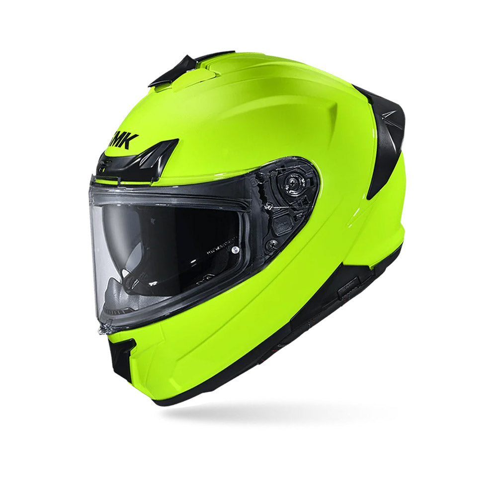 Typhoon Solid - Motorcycle Riding Helmet (Hi Vision Yellow)