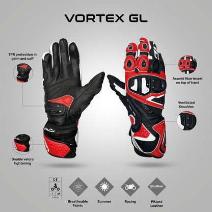 Vortex GL - Leather Racing Gloves