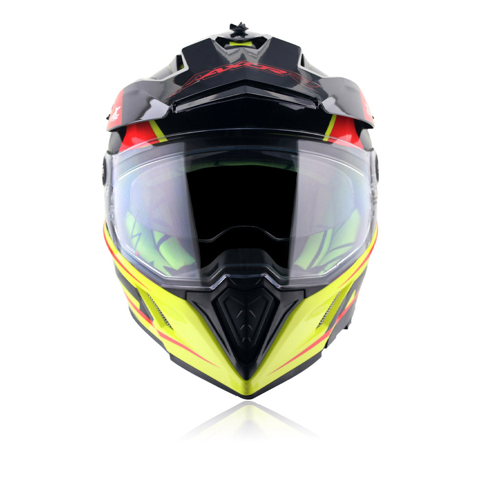 X-Cross Flagstaff - Dual Visor Off Road Riding Helmet (Neon Yellow/Black)