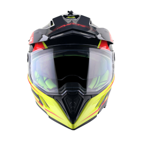 X-Cross Dual Visor Flagstaff - Neon Yellow Black