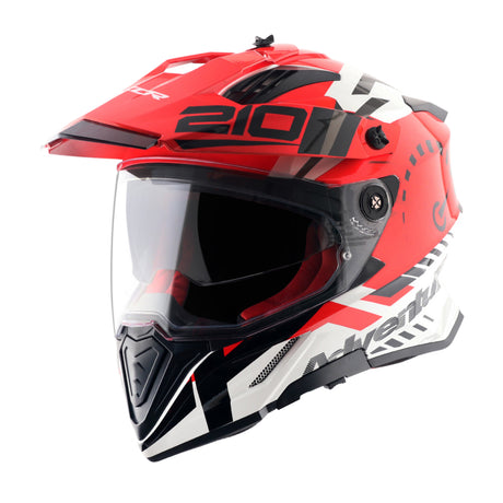 X-Cross Dual Visor Speedometer - White Red
