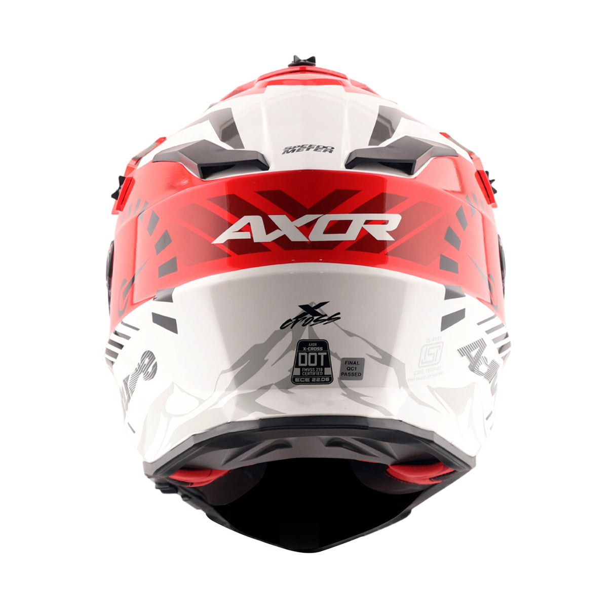 X-Cross Dual Visor Speedometer - White Red