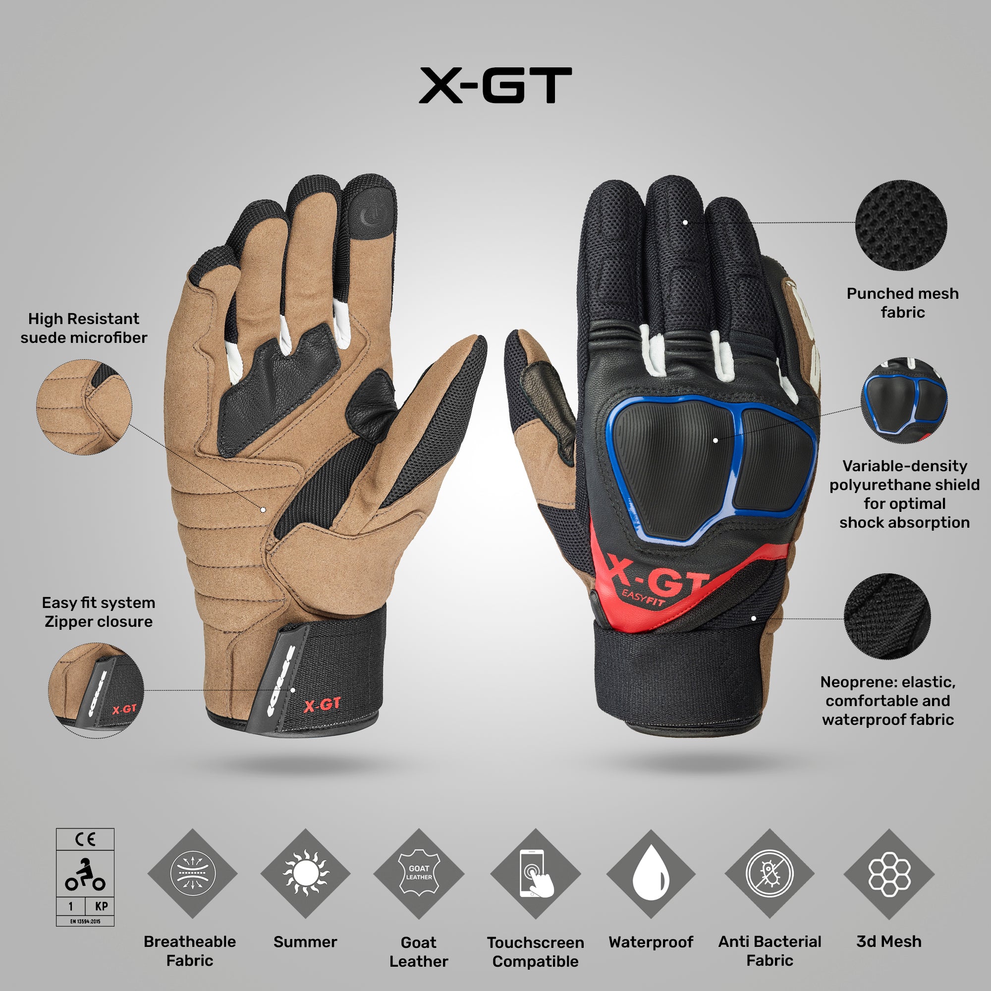 X-GT - Dual Sport Riding Gloves – Reise Moto