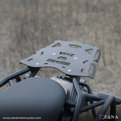 TOP RACK PLATE BLACK FOR HIMALAYAN 450 MS