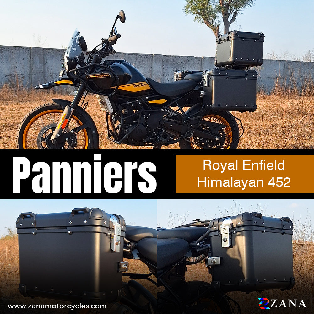 PANNIERS (36LTR )ALUMINIUM FLAT BLACK FOR HIMALAYAN 452