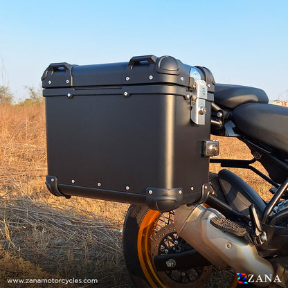 PANNIERS (36LTR )ALUMINIUM FLAT BLACK FOR HIMALAYAN 452