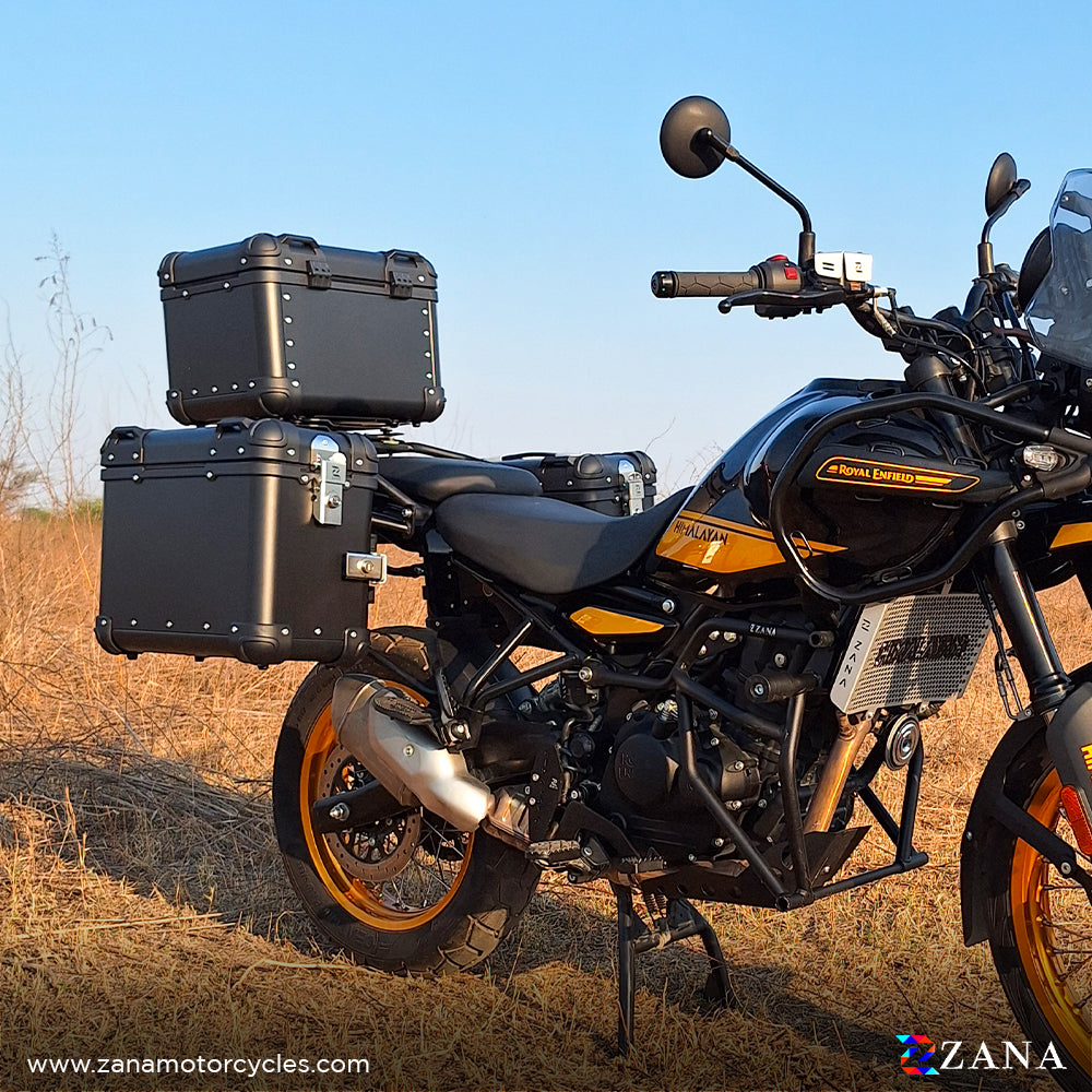 PANNIERS (36LTR )ALUMINIUM FLAT BLACK FOR HIMALAYAN 452