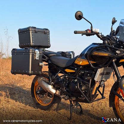 PANNIERS (36LTR )ALUMINIUM FLAT BLACK FOR HIMALAYAN 452