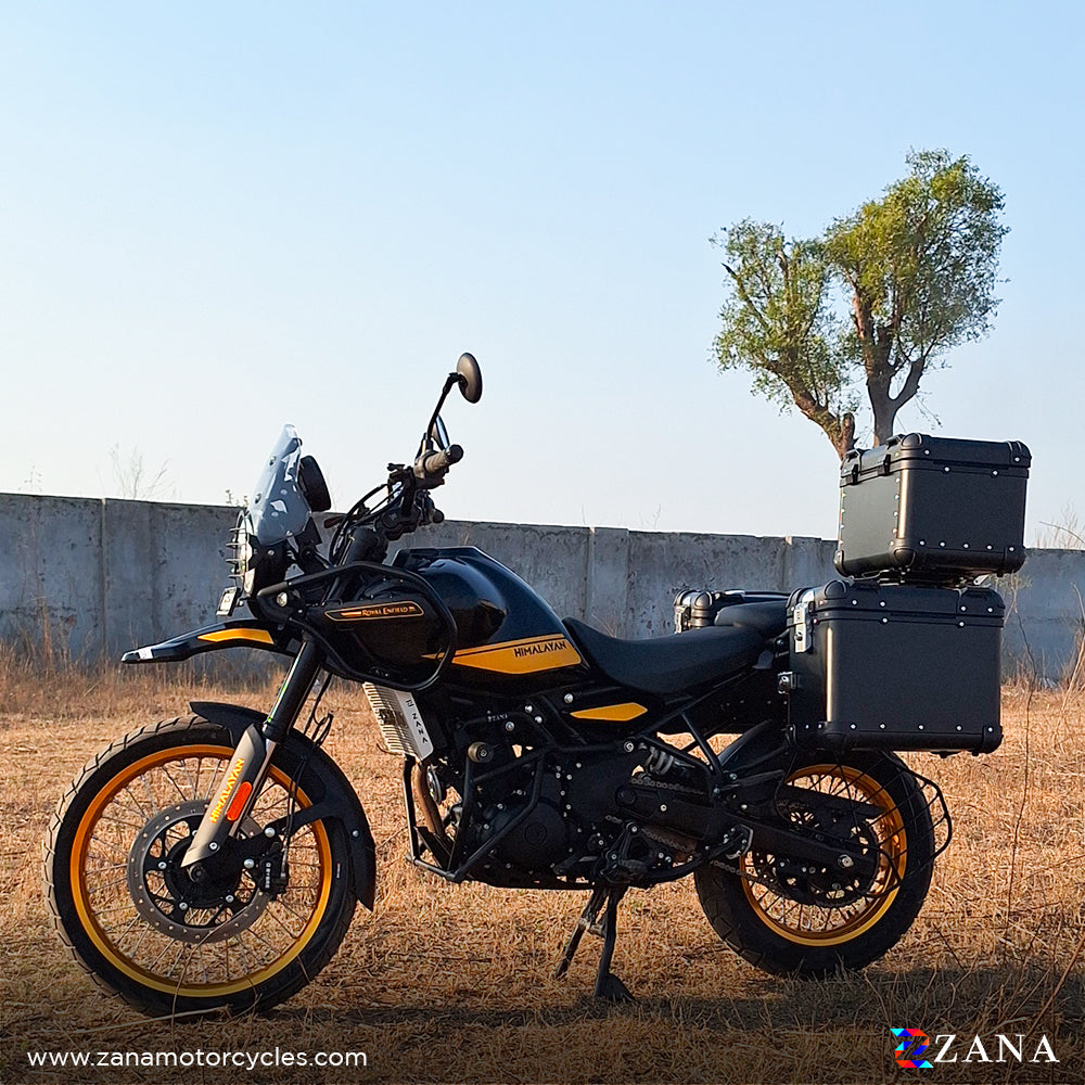 PANNIERS (36LTR )ALUMINIUM FLAT BLACK FOR HIMALAYAN 452