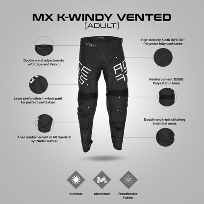 Mx K-Windy Vented Adult - Black