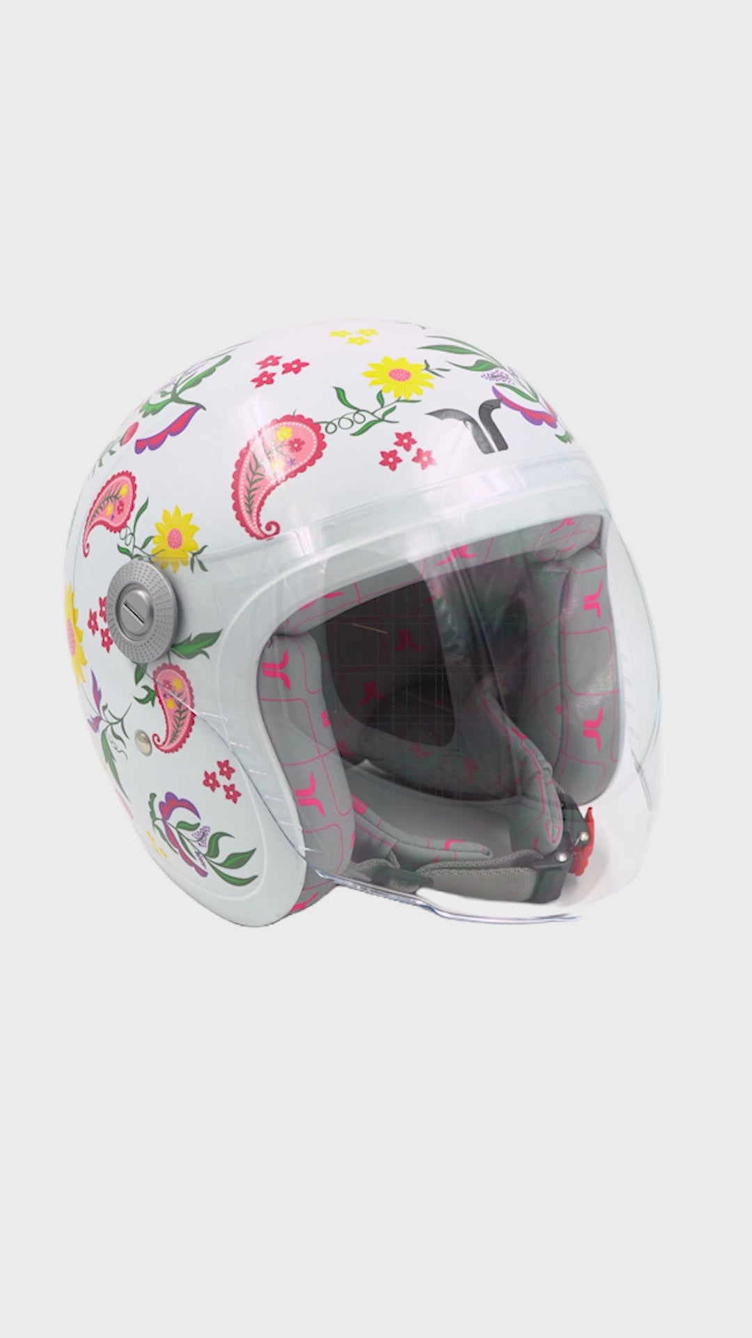 Flora - Motorcycle Riding Helmet for Women (Pearl White)