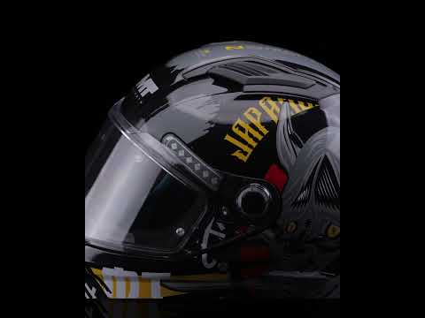 Load video: STINGER 2 KRT B13 - Motorcycle Riding Helmet with Micrometric Closure (Gloss)