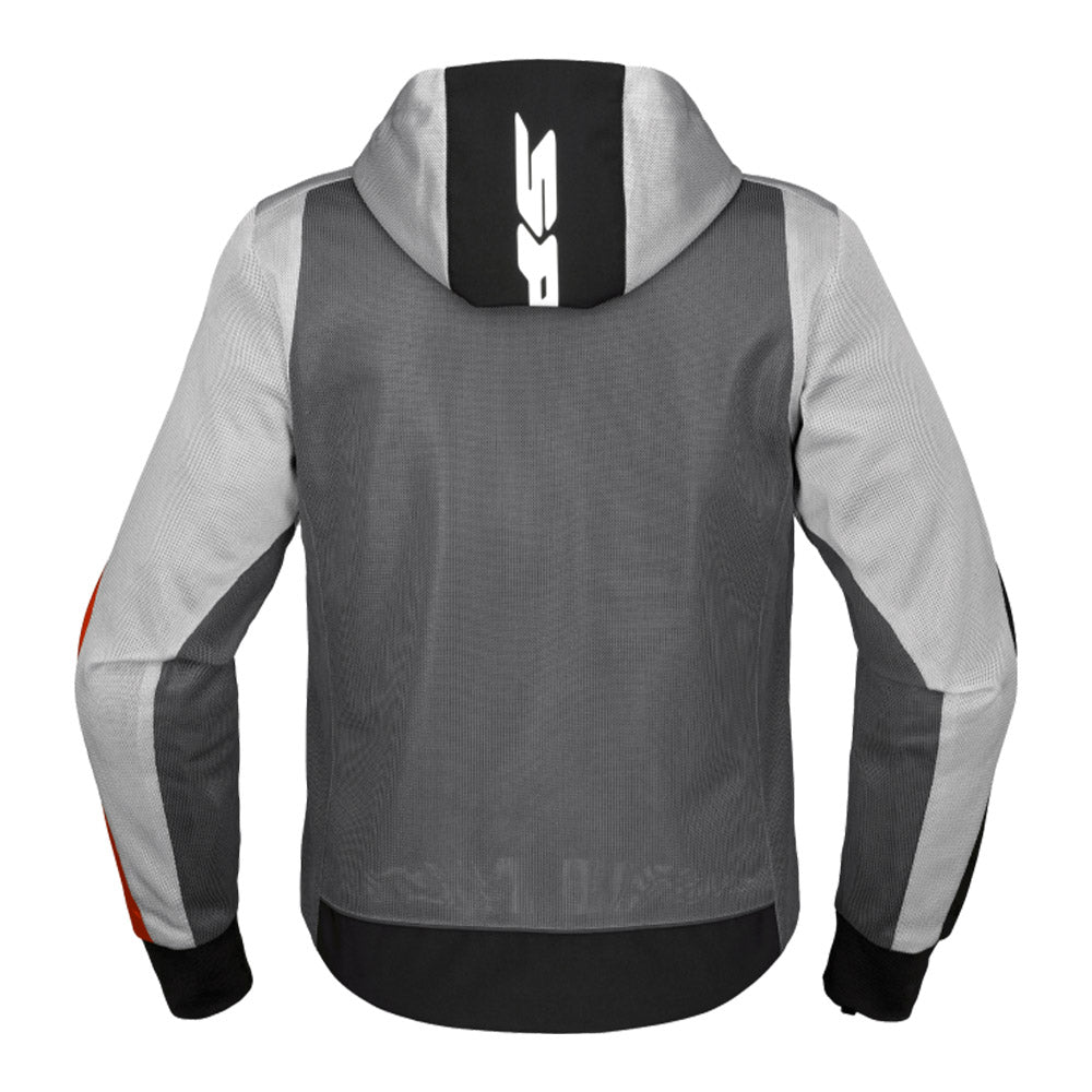 Hoodie Net Jacket  - Grey / Red
