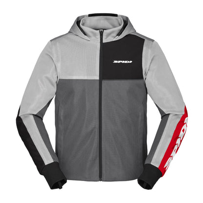 Hoodie Net - Ultra-Breathable Riding Jacket (Grey/Red)