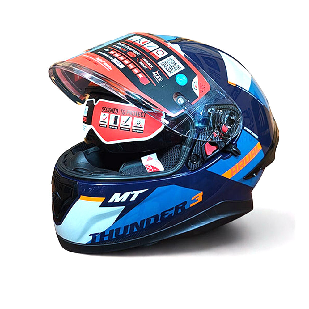 Thunder 3 Sv Pro Arual C7 - Motorcycle Riding Helmet (Gloss Blue/Black)