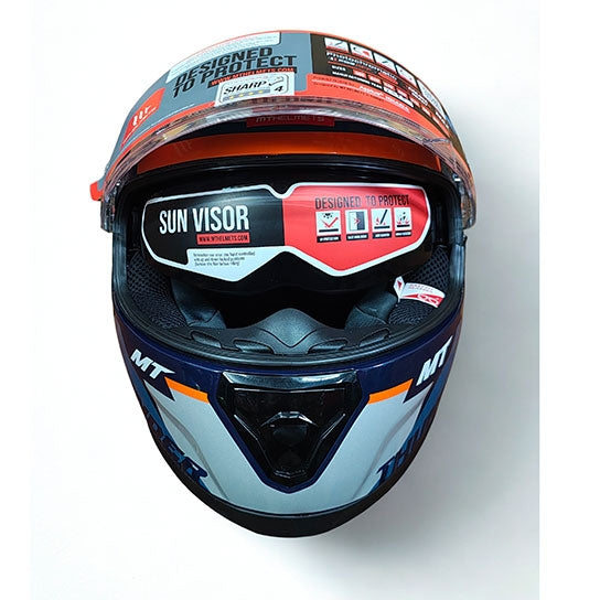 Thunder 3 Sv Pro Arual C7 - Motorcycle Riding Helmet (Gloss Blue/Black)
