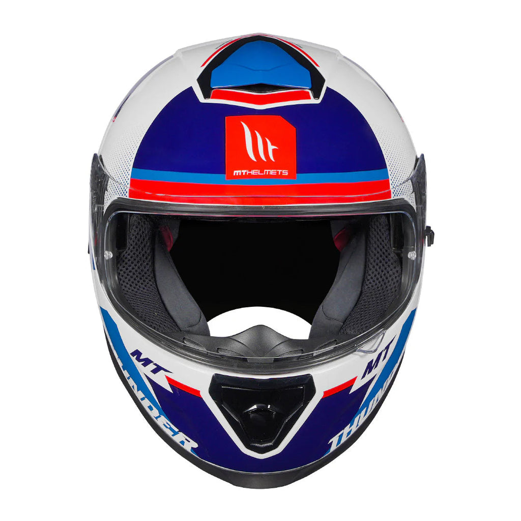 Thunder 3 Sv Pro Arual A0 - Motorcycle Riding Helmet (GlossWhite/Blue)
