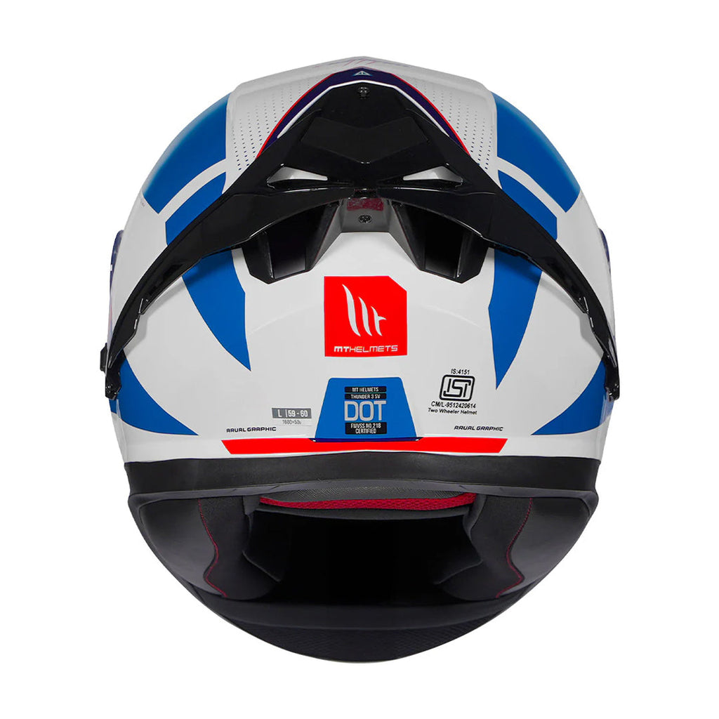 Thunder 3 Sv Pro Arual A0 - Motorcycle Riding Helmet (GlossWhite/Blue)