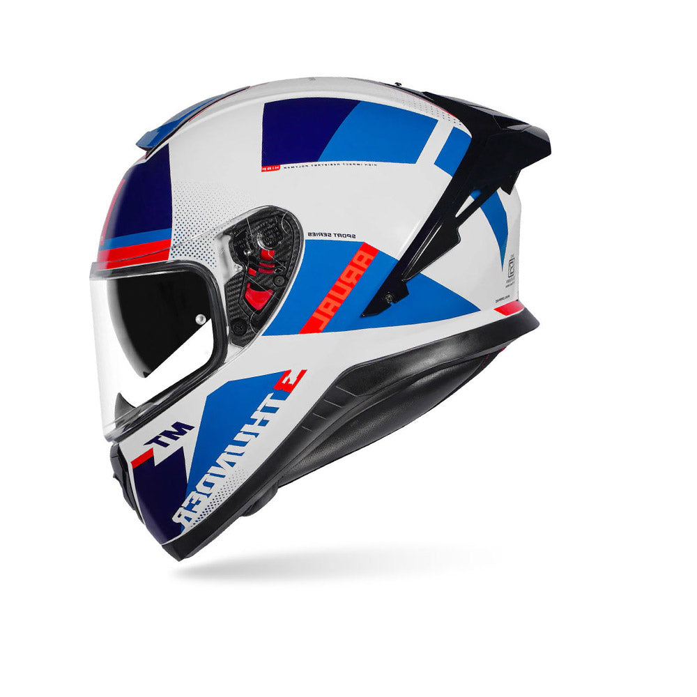 Thunder 3 Sv Pro Arual A0 - Motorcycle Riding Helmet (GlossWhite/Blue)