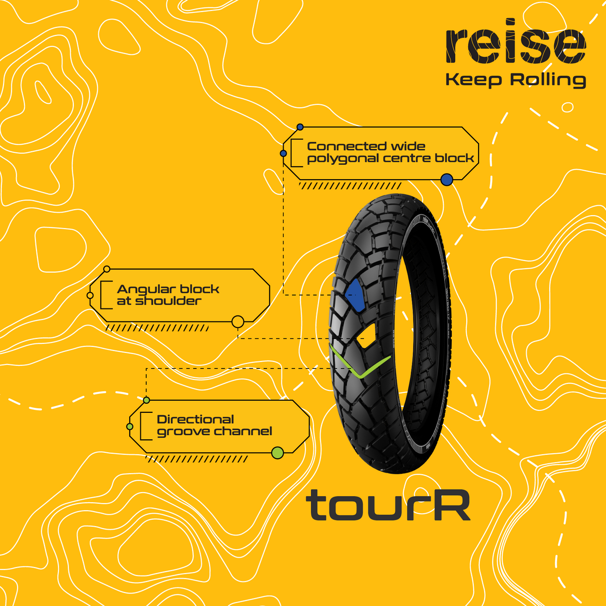 tourR  120/80-18 62P Rear Tube Tyre