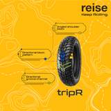 tripR 01  100/80-12 56L Front/Rear Tubeless Tyre