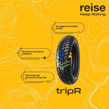 tripR 01  100/80-12 56L Front/Rear Tubeless Tyre